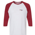 White/ Heather Cardinal - FRONT